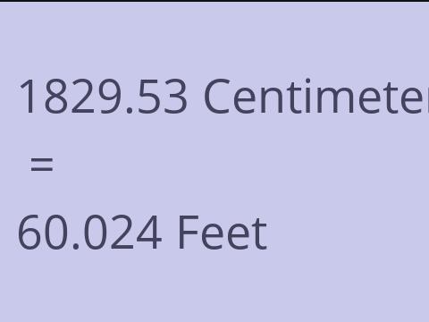 1829.53 CM TO FEET