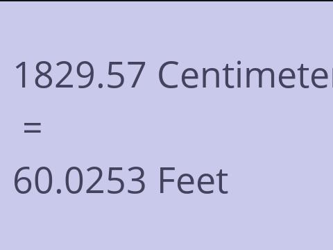 1829.57 CM TO FEET