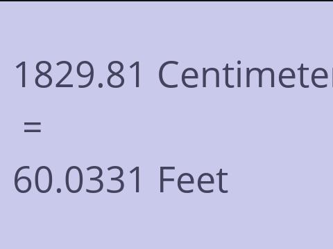 1829.81 CM TO FEET