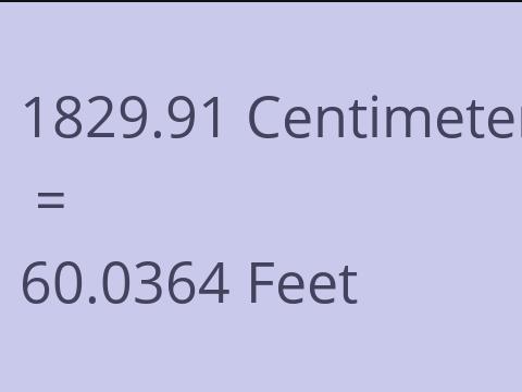 1829.91 CM TO FEET