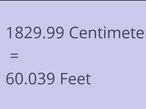 1829.99 CM TO FEET