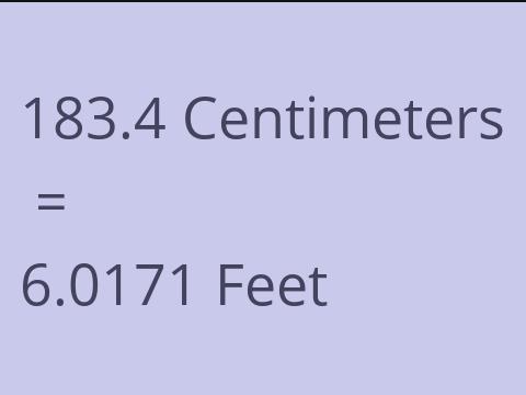 183.4 CM TO FEET