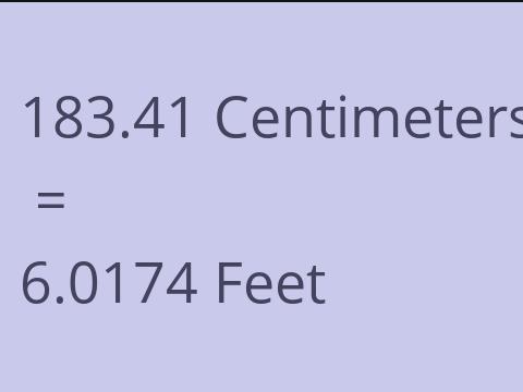 183.41 CM TO FEET