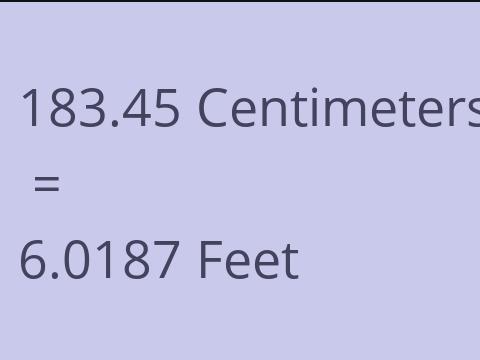 183.45 CM TO FEET