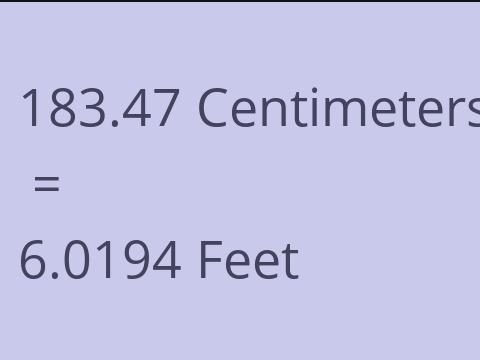 183.47 CM TO FEET