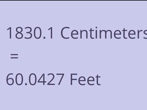 1830.1 CM TO FEET