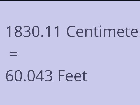 1830.11 CM TO FEET