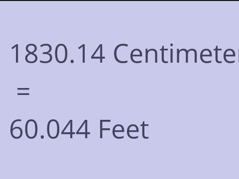 1830.14 CM TO FEET