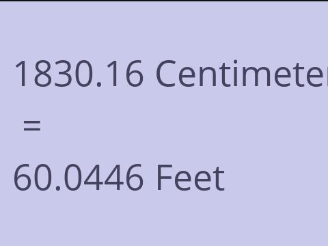 1830.16 CM TO FEET