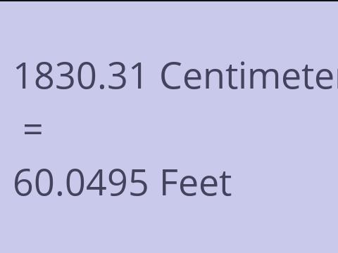 1830.31 CM TO FEET