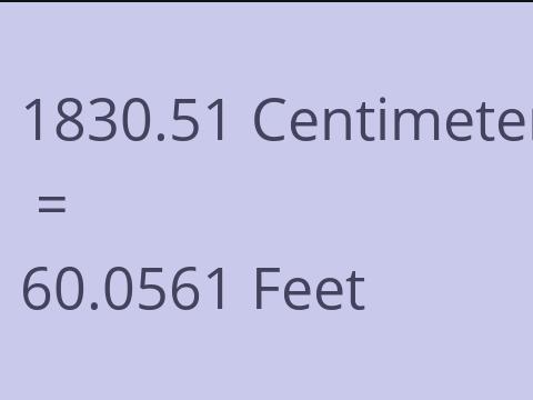 1830.51 CM TO FEET