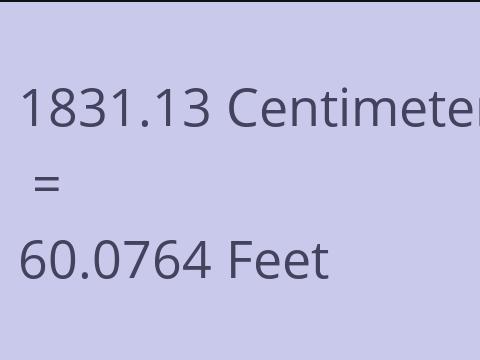 1831.13 CM TO FEET