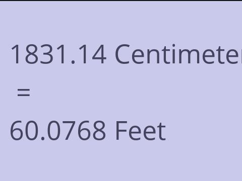 1831.14 CM TO FEET