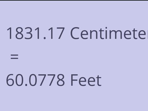 1831.17 CM TO FEET