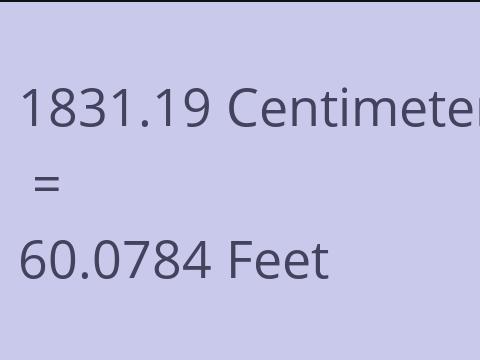 1831.19 CM TO FEET