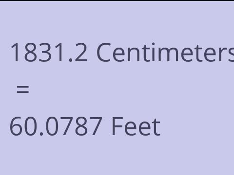 1831.2 CM TO FEET