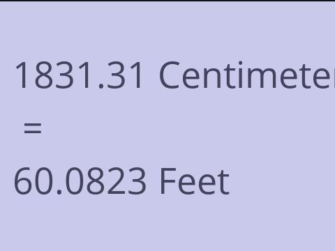 1831.31 CM TO FEET