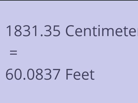 1831.35 CM TO FEET