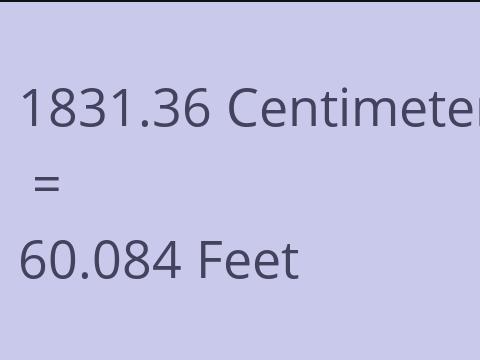 1831.36 CM TO FEET