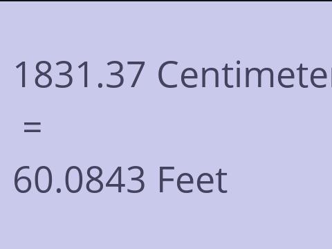 1831.37 CM TO FEET