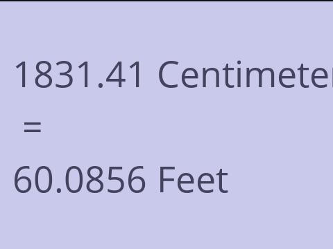 1831.41 CM TO FEET