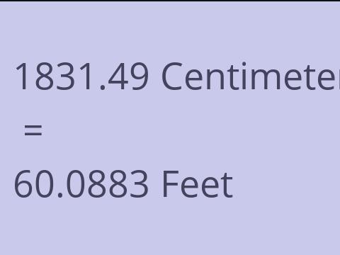 1831.49 CM TO FEET