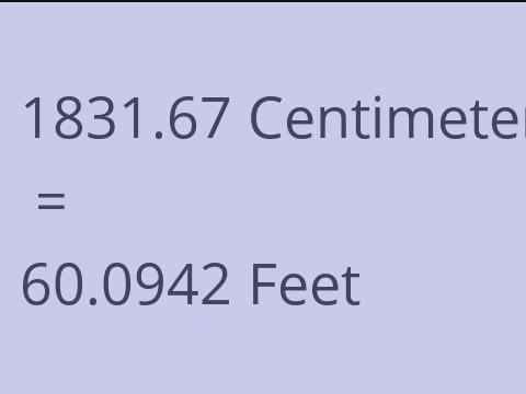 1831.67 CM TO FEET