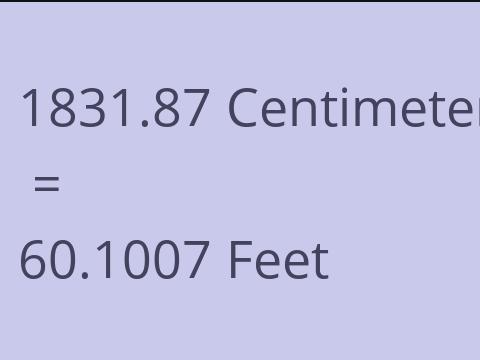 1831.87 CM TO FEET