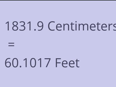 1831.9 CM TO FEET