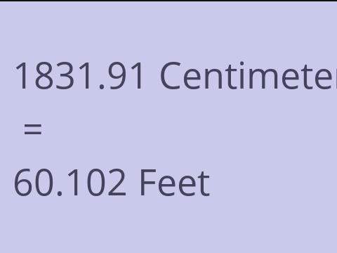 1831.91 CM TO FEET