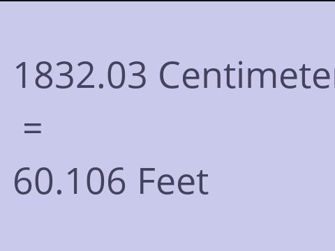 1832.03 CM TO FEET