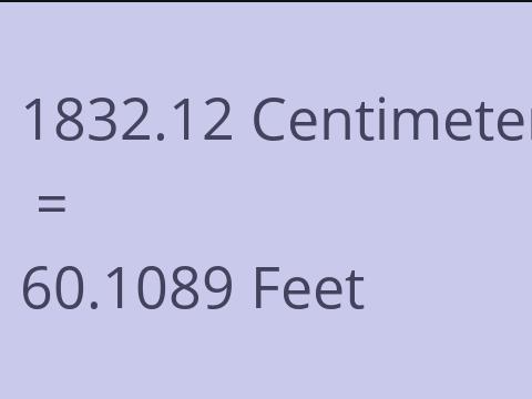 1832.12 CM TO FEET