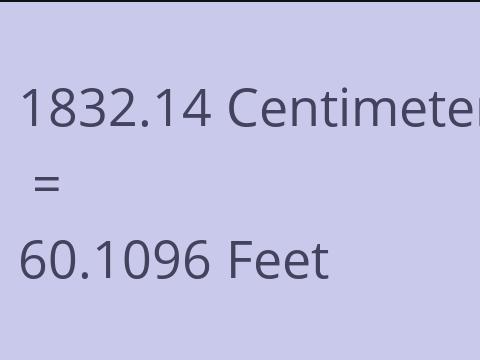 1832.14 CM TO FEET