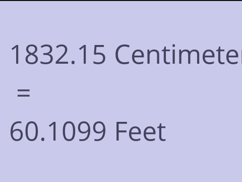 1832.15 CM TO FEET