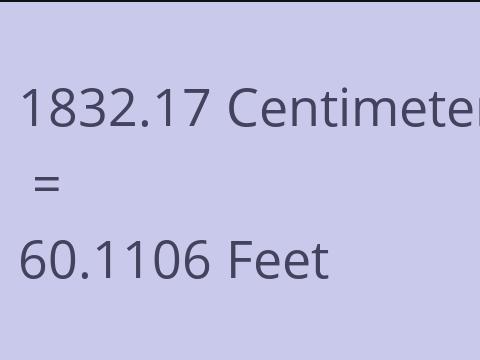 1832.17 CM TO FEET