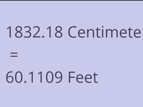 1832.18 CM TO FEET