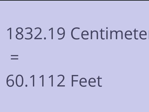 1832.19 CM TO FEET