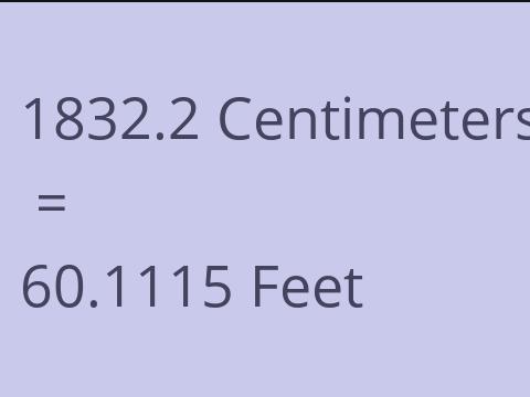 1832.2 CM TO FEET