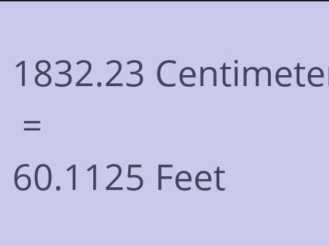 1832.23 CM TO FEET