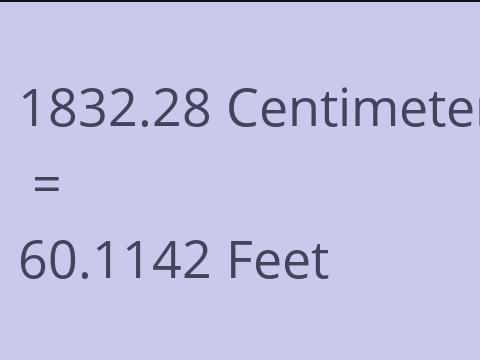 1832.28 CM TO FEET