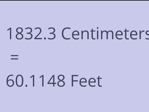 1832.3 CM TO FEET