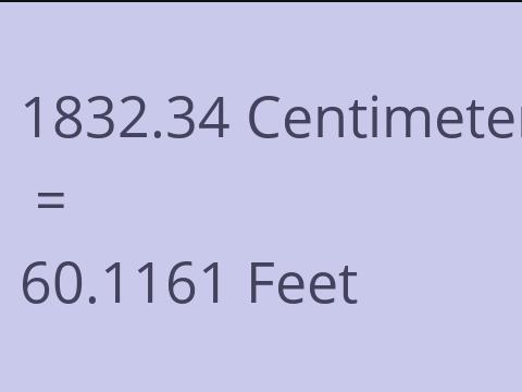 1832.34 CM TO FEET