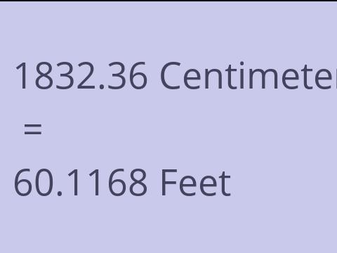 1832.36 CM TO FEET