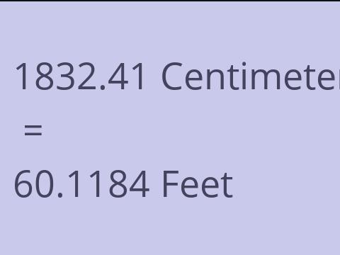 1832.41 CM TO FEET