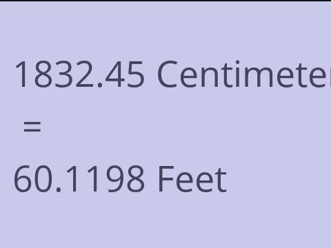 1832.45 CM TO FEET