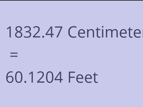 1832.47 CM TO FEET