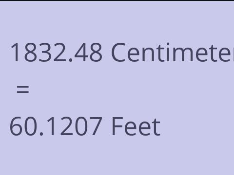 1832.48 CM TO FEET