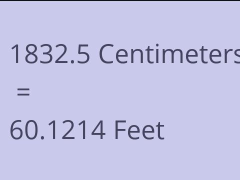 1832.5 CM TO FEET