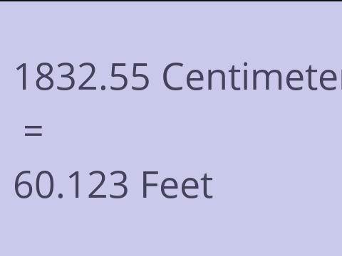 1832.55 CM TO FEET