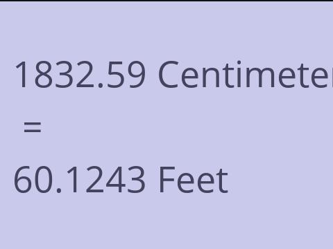 1832.59 CM TO FEET